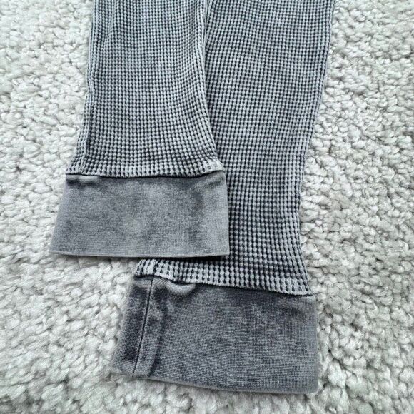 AIDEN Thermal Waffle Knit High Rise Legging Washed Out Gray - Picture 4 of 6